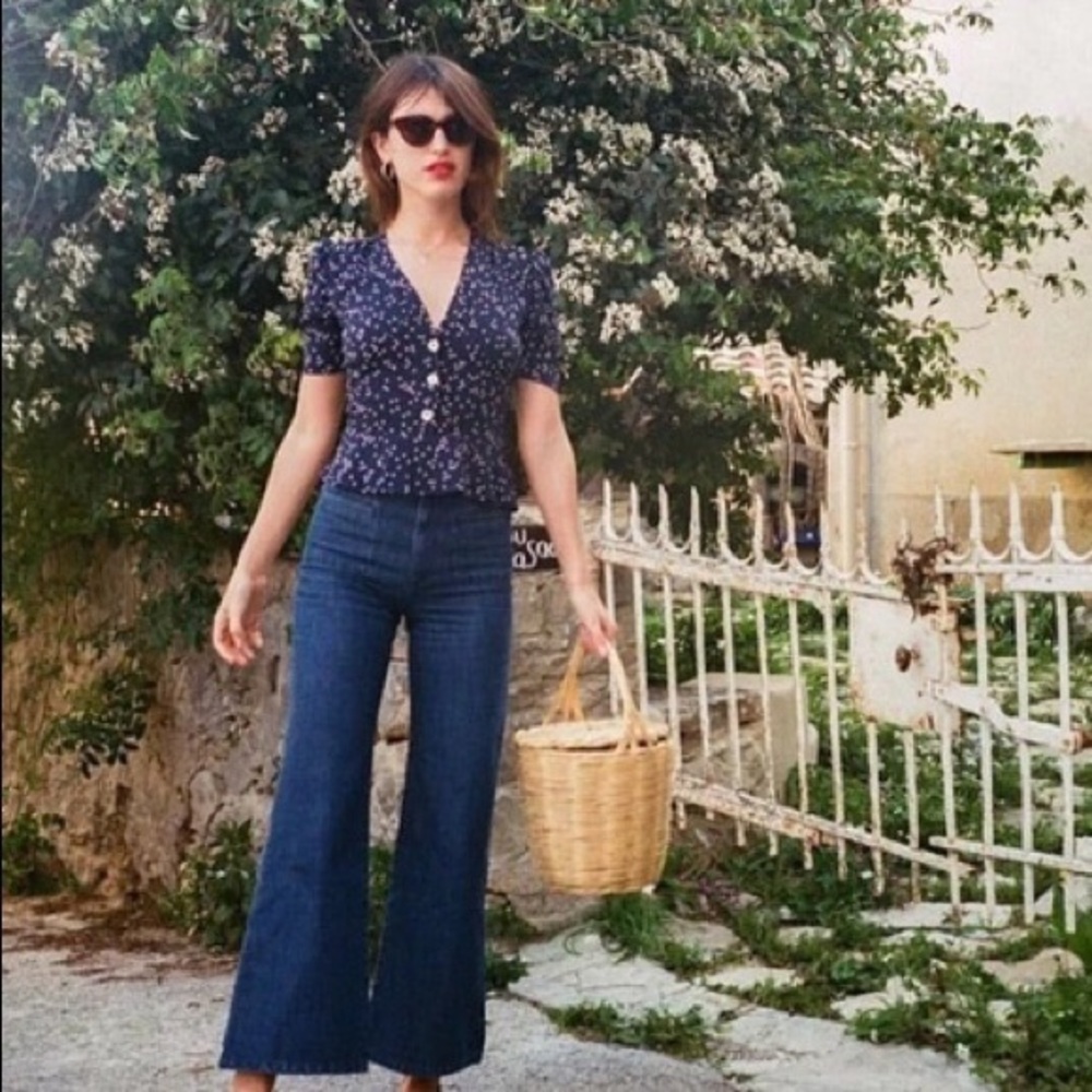 ***Sold***Rouje Momo Top 34 in Navy dots - Picture 2 of 4